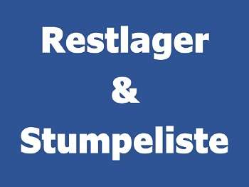 Restlager & Stumpeliste